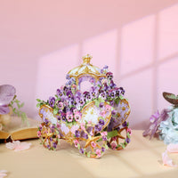 Lavender Flower Cart Greeting Card Ornament