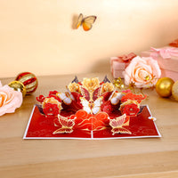 New Year Lucky Butterfly 3D Pop Up Card