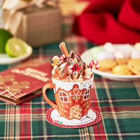 Gingerbread House Cup 3D Pop Up Card