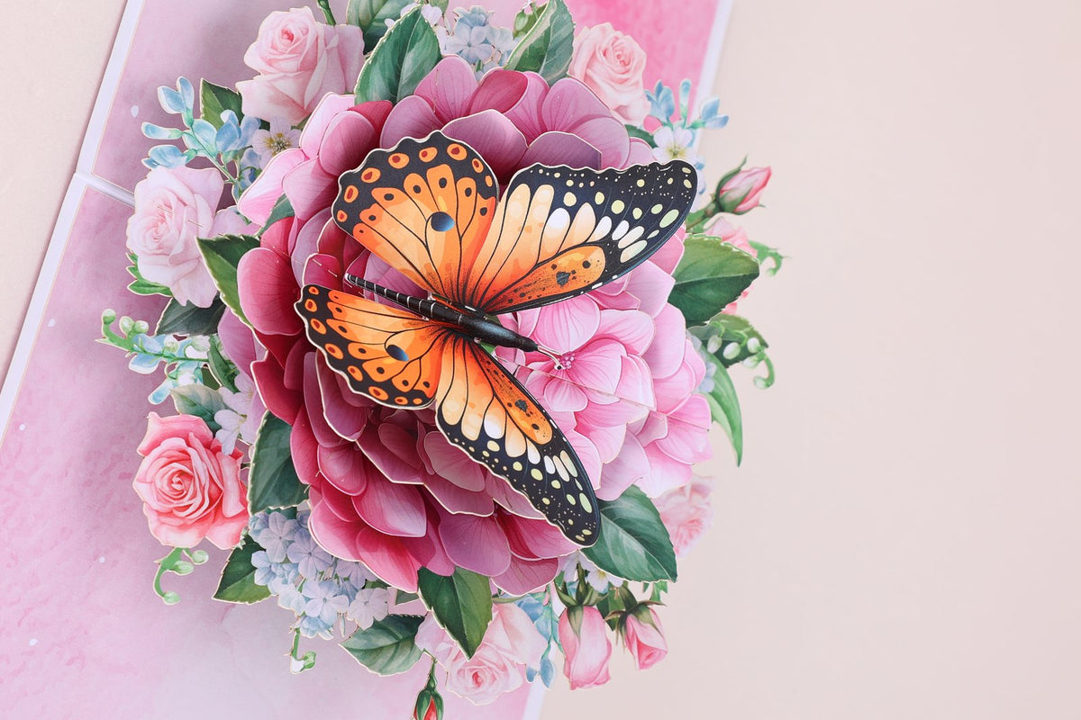 Hydrangea Butterfly Greeting Card