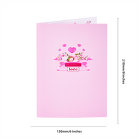 Large Scale Sale 3D Pop-Up Greeting Card With Pink Flowers Car Design Handmade Card
