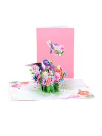 Flowering Shrubs Hummingbird 3D Pop Up Card