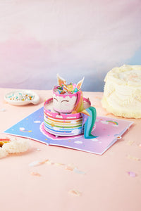 Unicorn Cake 3D Pop Up Card