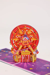Circus Ferris Wheel 3D Pop Up Card