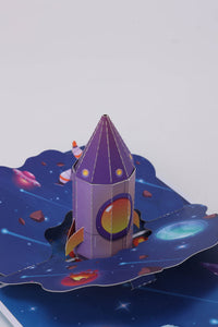 Space Rocket 3D Pop Up Card