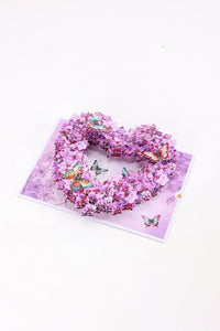 Heart Orchid Butterfly Cluster Greeting Card