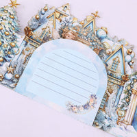 Blue Christmas Double Door Pop Up Card