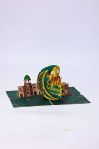 Eid Mubarak Moon Greeting Card