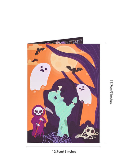 Halloween Cactus Ghost Flip Pop Up Card