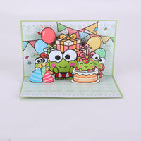 Large Frog 90° 3D Pop Up Card