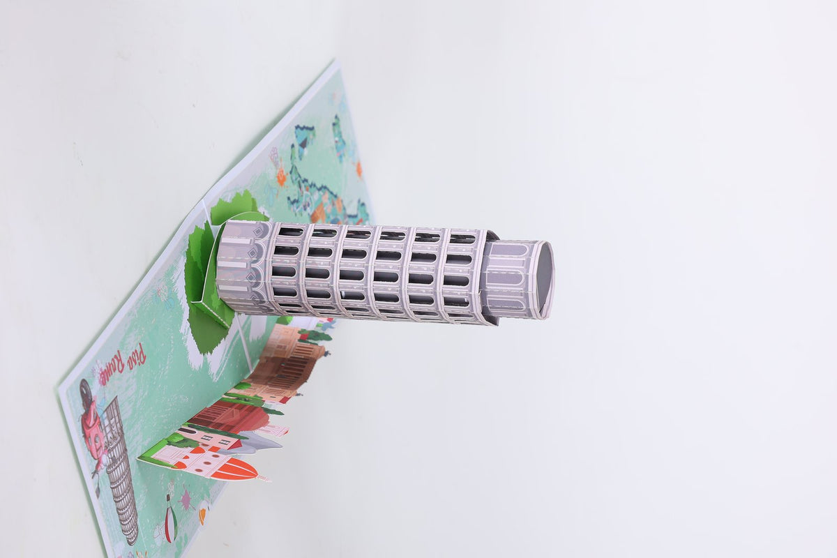 Leaning Tower Of Pisa 3D Pop Up Card
