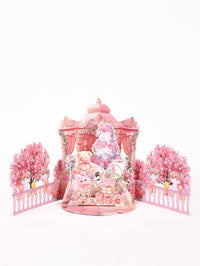 Pink Castle Cherry Blossom 3D Pop Up Card