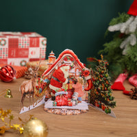 Santa Claus Reindeer 3D Pop Up Card