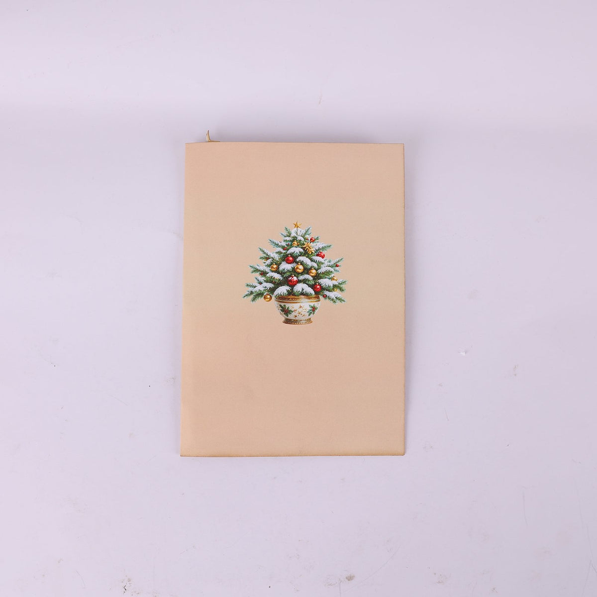 Christmas Tree Flower Vase Greeting Card