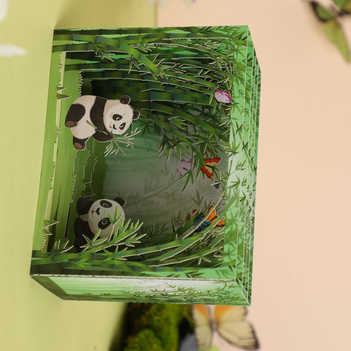 Panda Bamboo Grove 3D Pop Up Card
