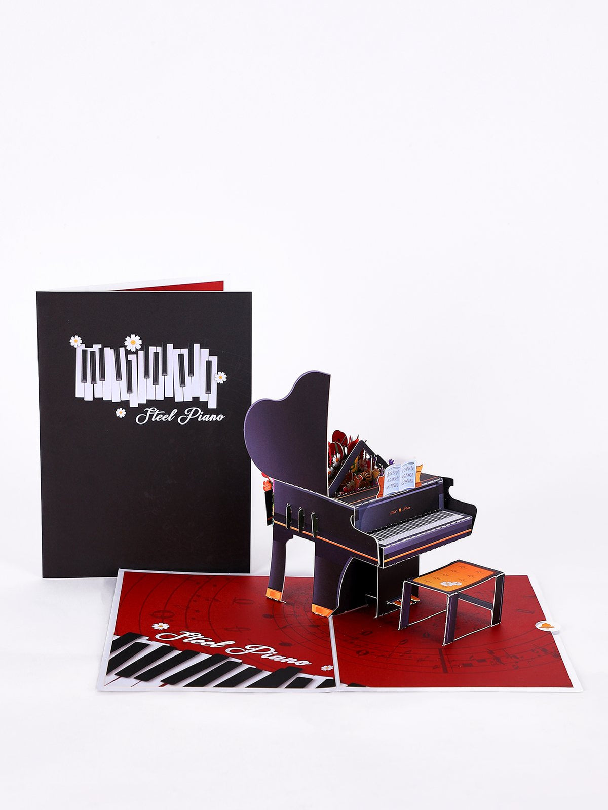 Piano Keys Flip Pop Up Card