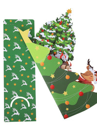 Green Christmas Tree Flip Pop Up Card