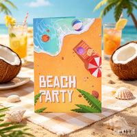 Summer Beach Party Umbrella 3D Pop Up Card