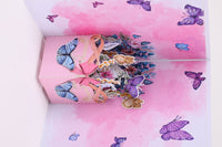 Inset Butterfly Flower Box Greeting Card