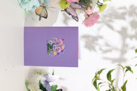 Purple Mother's Day Floral 3D Pop Up Card