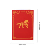 Red Horse 3D Pop Up Card