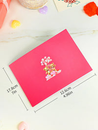 Couple Bear Balloon Greeting Card
