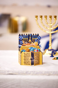 Hanukkah Double Door 3D Pop Up Card
