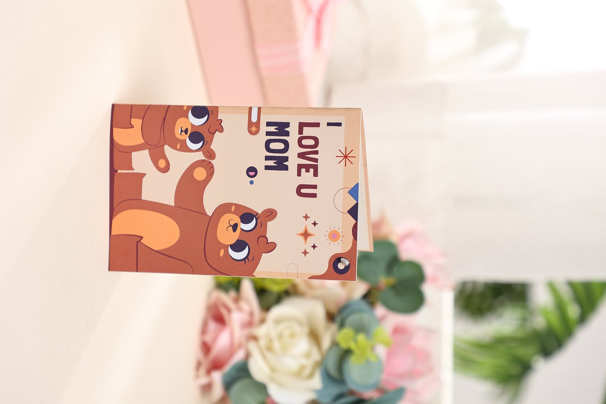 Mother's Day Mother And Child Bear Box Greeting Card