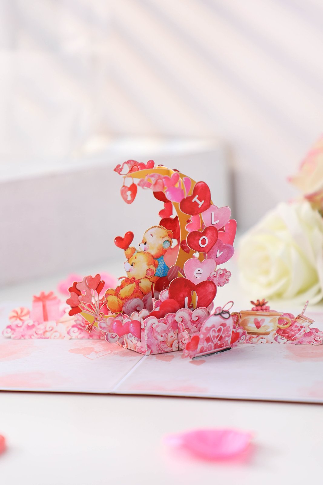Bear Ladder Valentine's Day Greeting Card