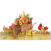 Pumpkin Wheelbarrow Halloween Greeting Card