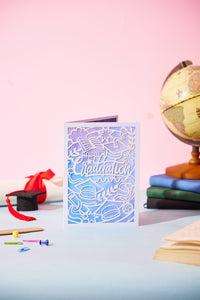 Hollow-Out Flat Graduation Greeting Card