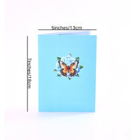 Blue Hydrangea Butterfly Greeting Card
