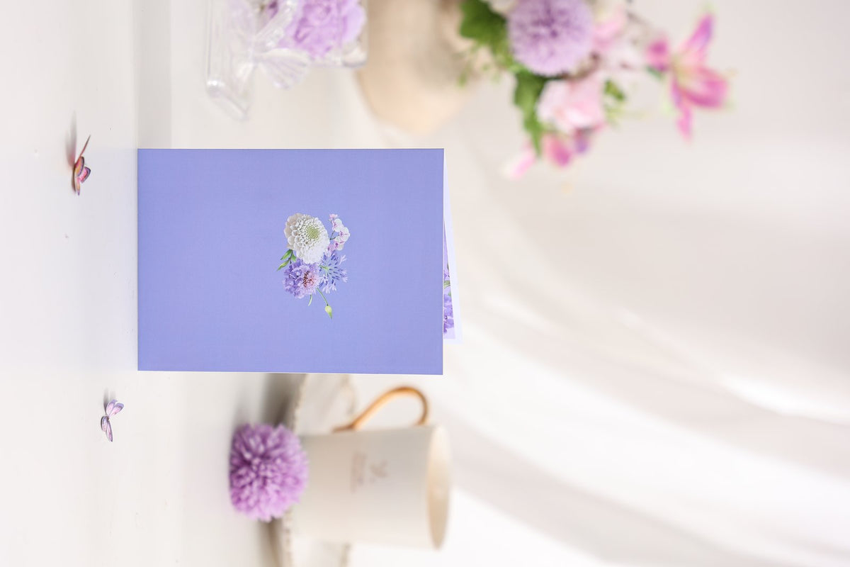 Mixed Wedding Flower Bouquet Pop Up Card