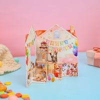 Birthday Party Cottage 3D Pop Up Card