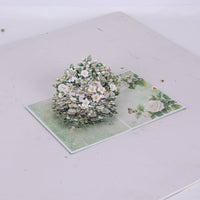 White Camellia 3D Pop Up Card