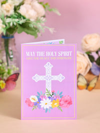 Cross Floral Flip Pop Up Card