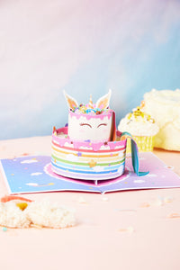 Unicorn Cake 3D Pop Up Card