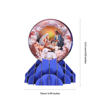 Round Window Nativity Manger 3D Pop Up Card