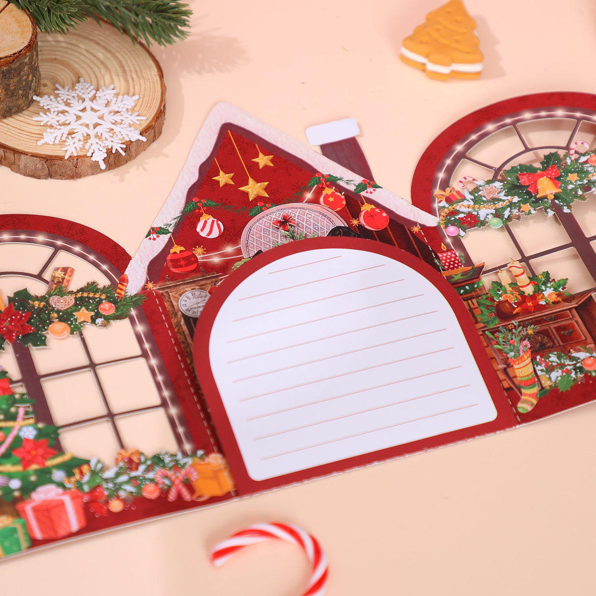 Christmas Window Scene 3D Pop Up Card