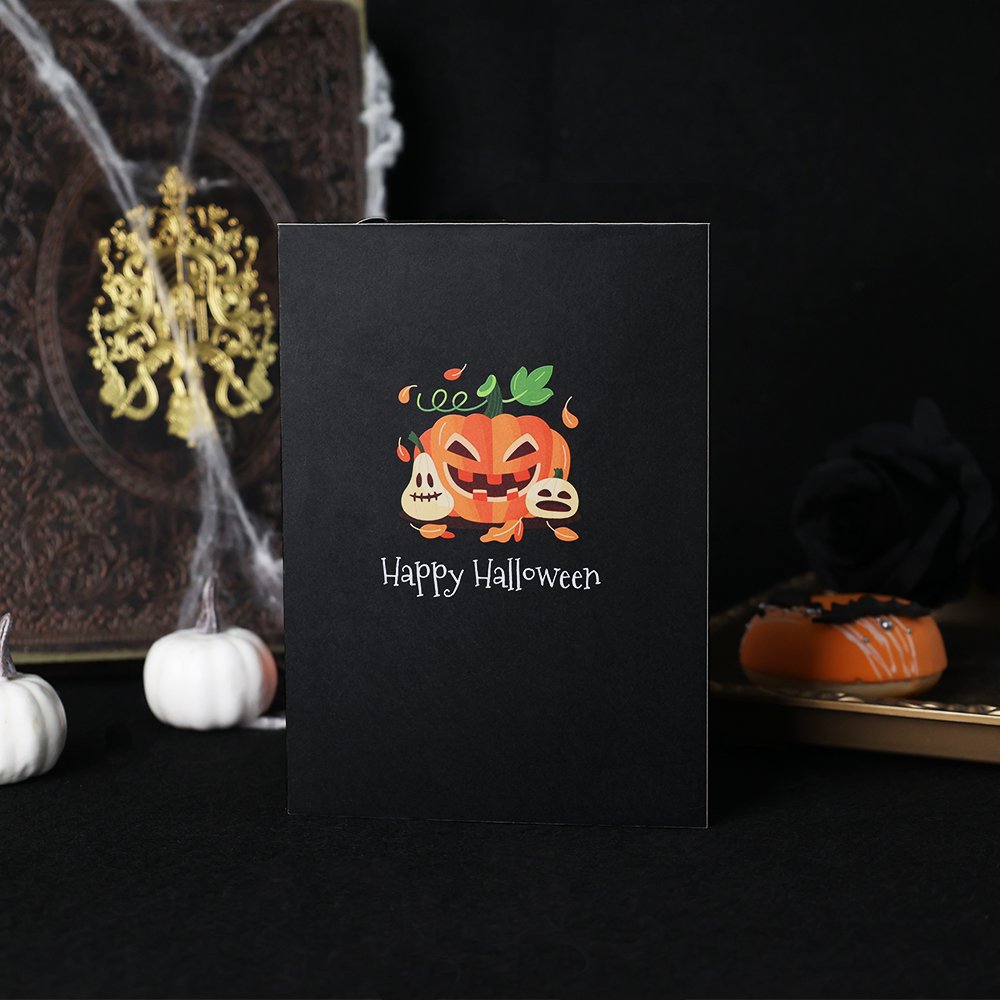 Happy Halloween Funny Pumpkin Pop Up Card