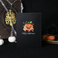 Happy Halloween Funny Pumpkin Pop Up Card