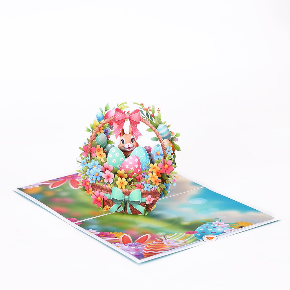 Easter Bunny Ears Flip Pop Up Card