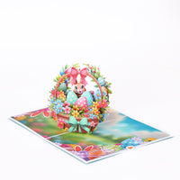 Easter Bunny Ears Flip Pop Up Card