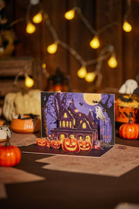 Halloween Haunted House Greeting Card