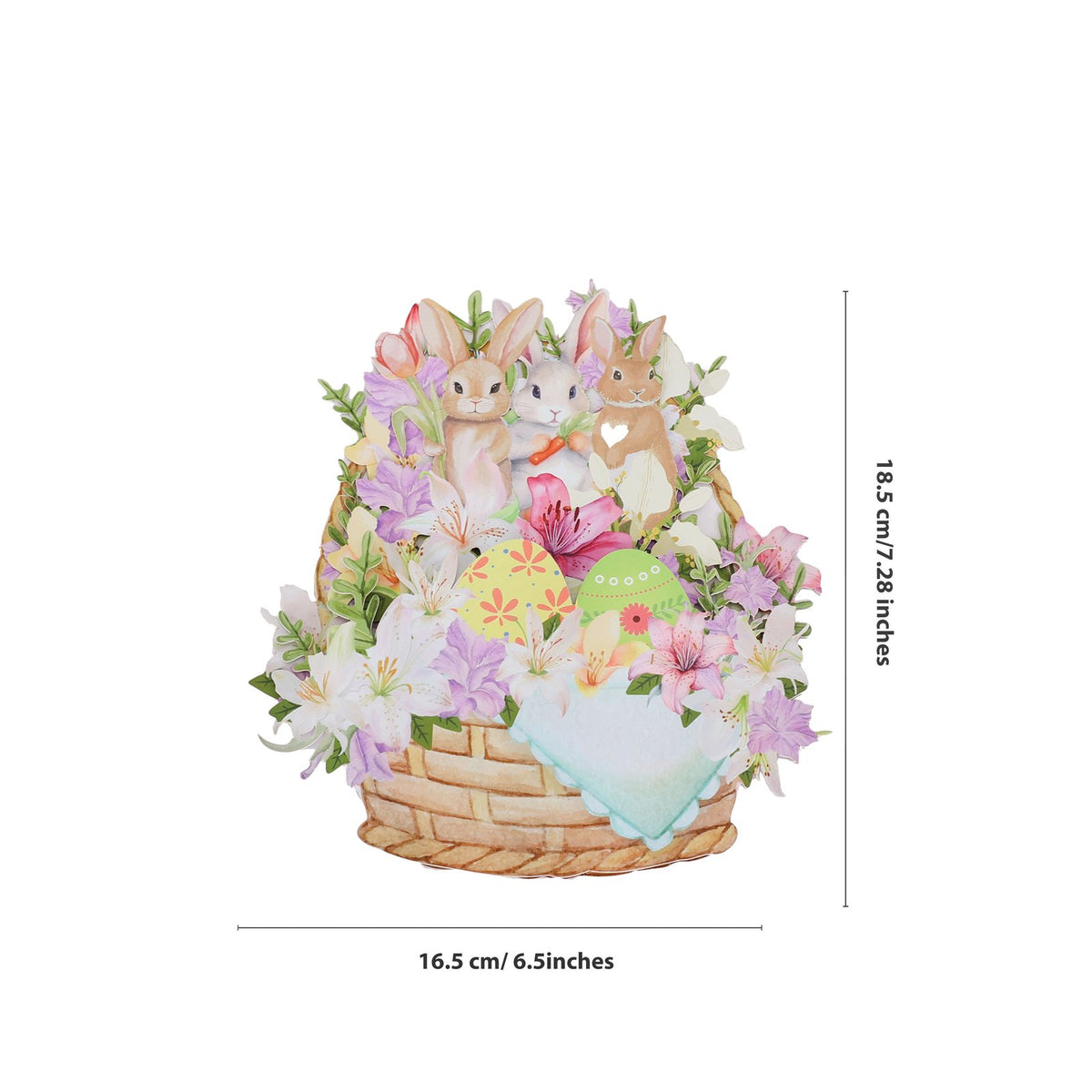 Bunny Flower Basket 3D Pop Up Card