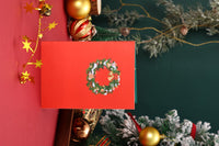 Christmas Gingerbread Floral Wreath 3D Pop Up Card