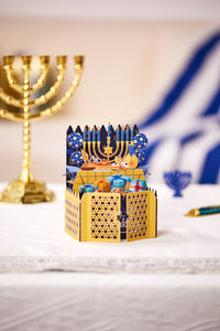 Hanukkah Double Door 3D Pop Up Card