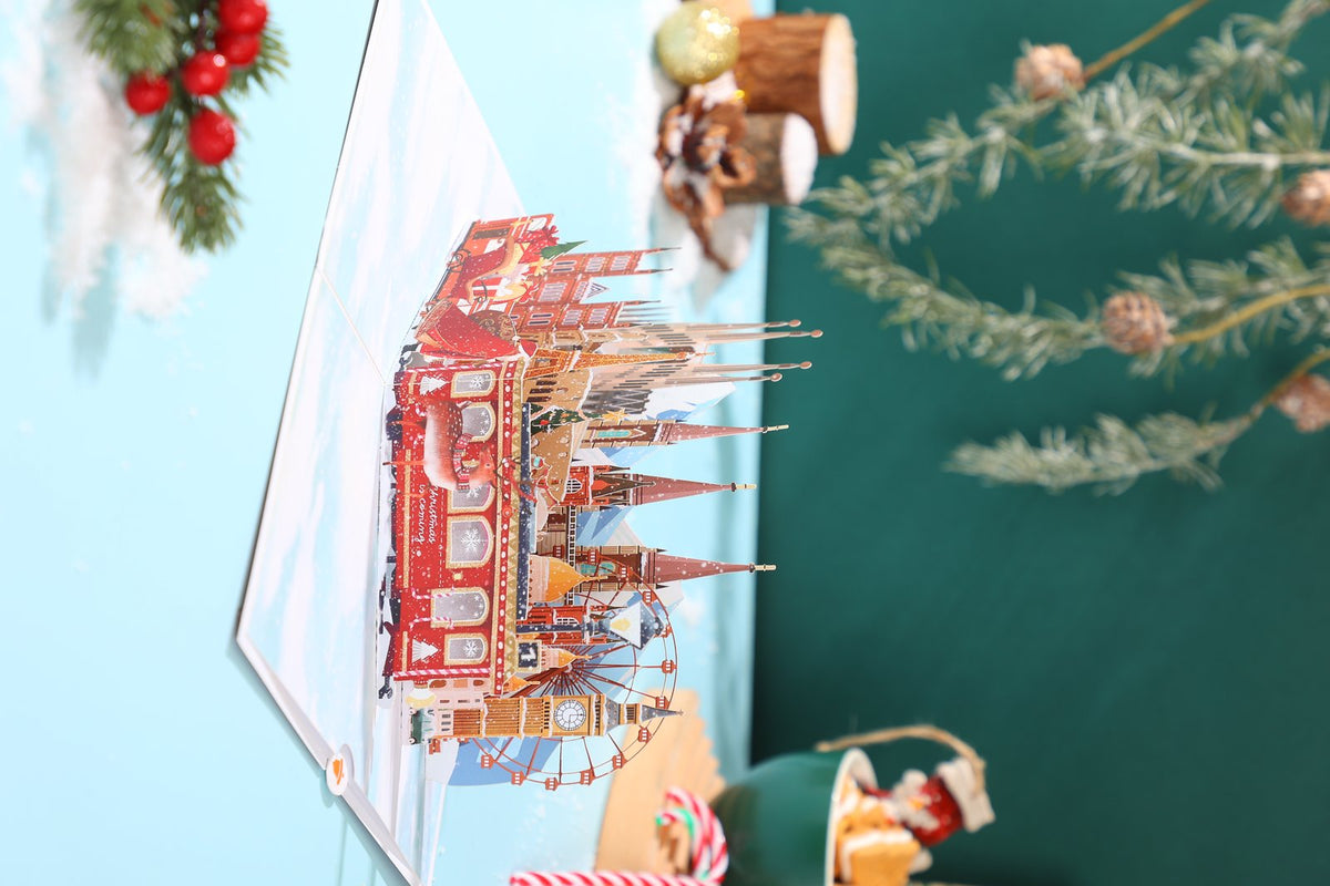 Christmas Ornaments Flip Pop Up Card