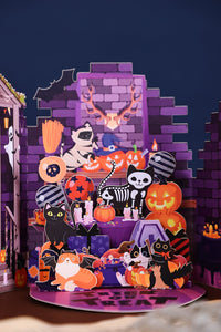 Halloween Cat Double Door Card