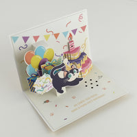 LED Lights & Music Cat Butt Birthday 3D Pop Up Card